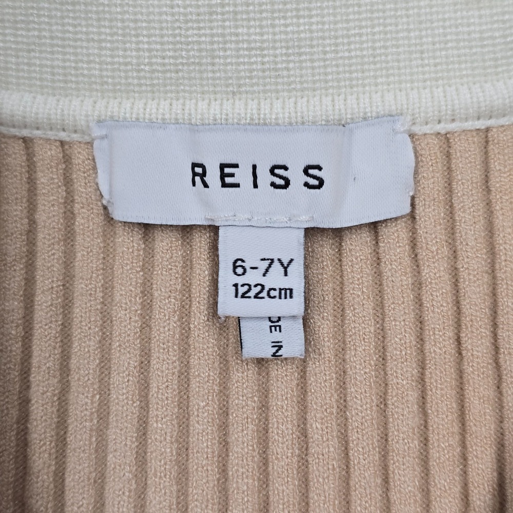 Reiss Girls Ribbed Knit Malani Sweater Dress Beige Size 6–7Y Preppy School‎ - Picture 5 of 12